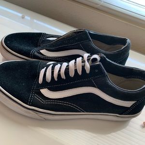 Vans Canvas Old Skool Sneakers Black/White 9.5